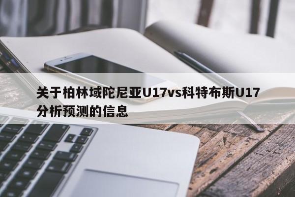 关于柏林域陀尼亚U17vs科特布斯U17分析预测的信息